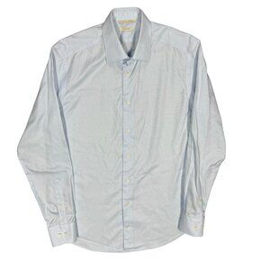 SuitSupply Traveller Slim Fit Dress Shirt Longsleeve Cotton Blue 15 3/4 Medium